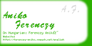 aniko ferenczy business card